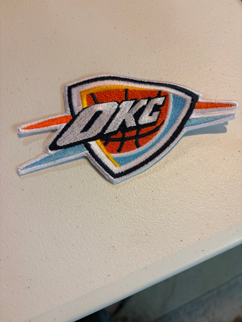 6 X 3 In THUNDER OKC BASKETBALL EMBROIDERED IRON ON PATCH 2026