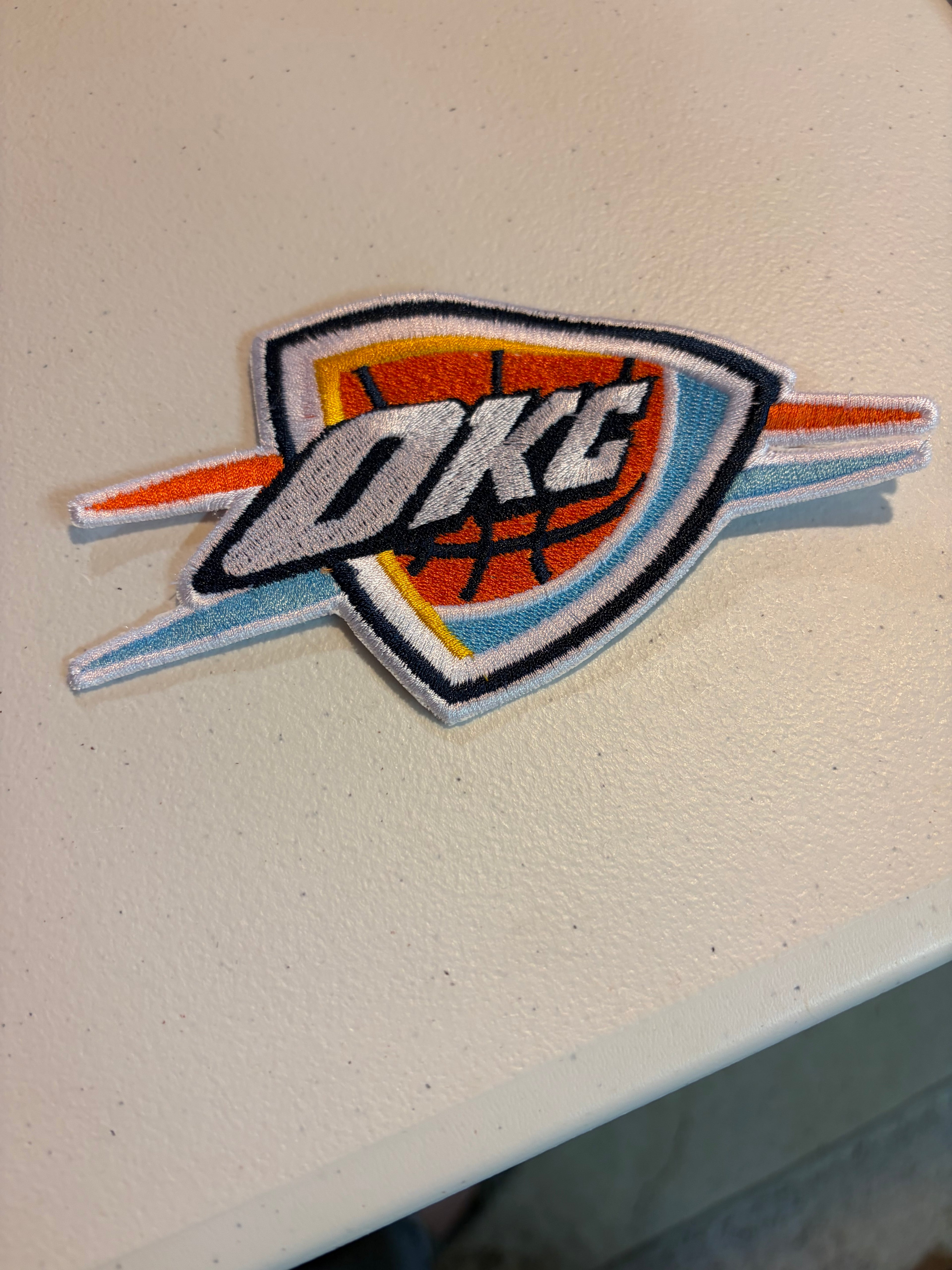 6 X 3 In THUNDER OKC BASKETBALL EMBROIDERED IRON ON PATCH 2026