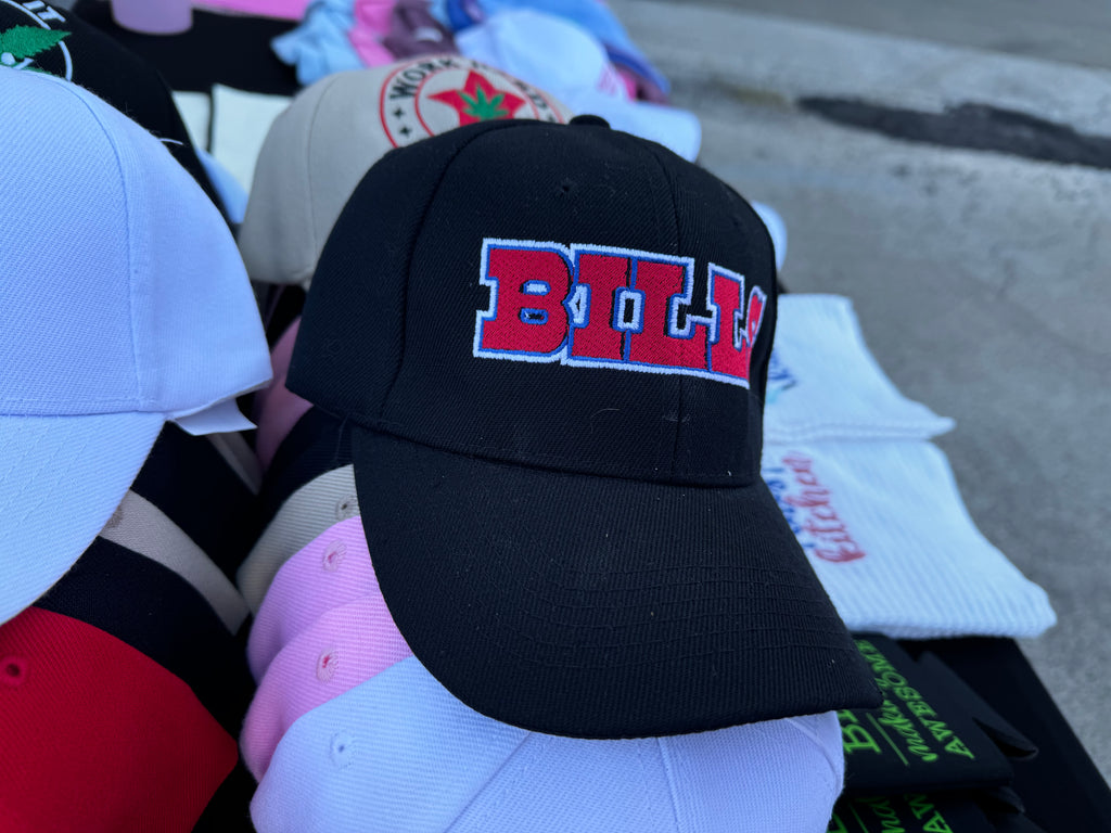 Embroidered Bills Hat Black Cap