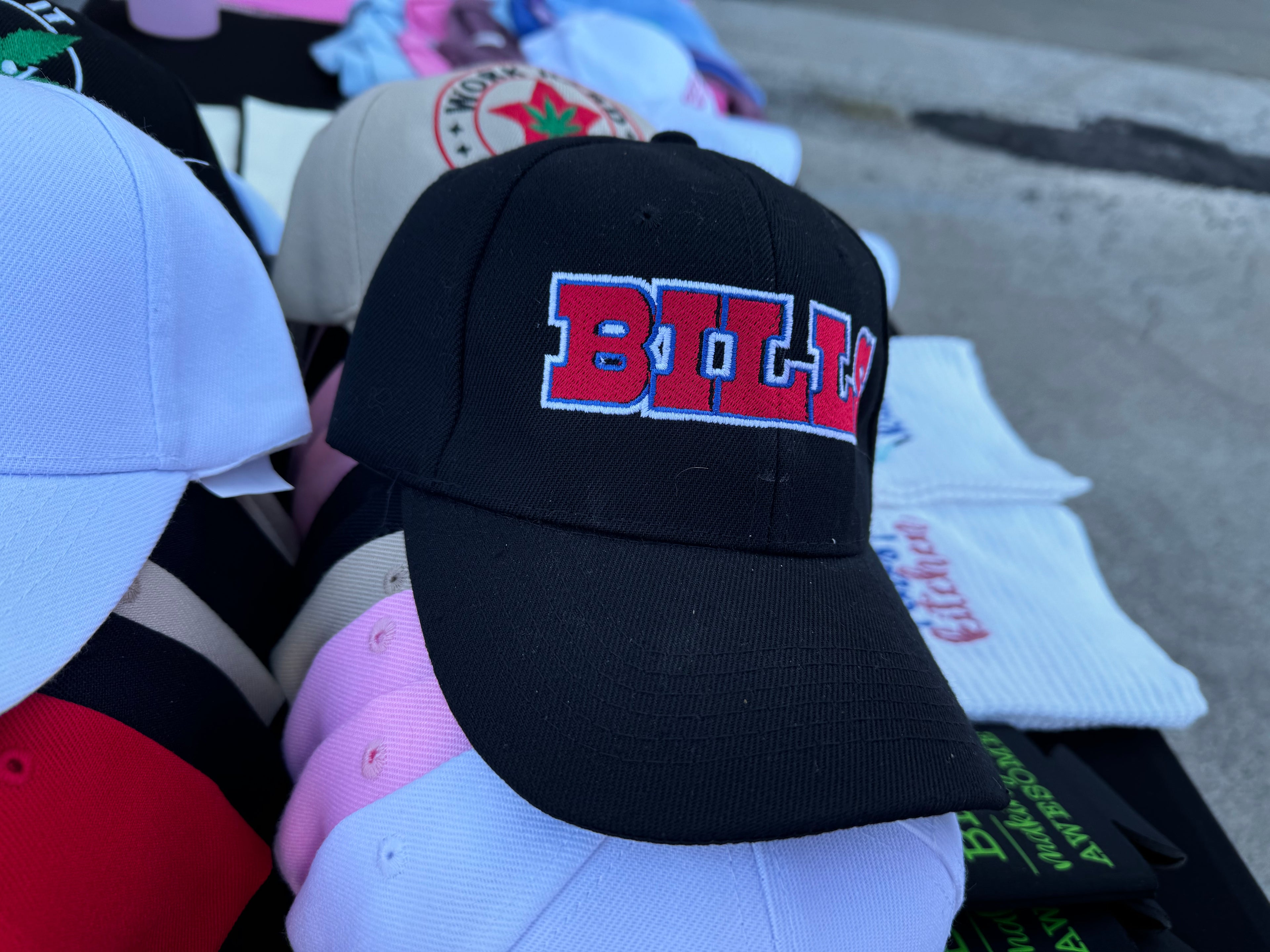 Embroidered Bills Hat Black Cap