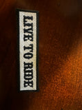 SOA “Live To Ride” Sew On Or Iron  on biker vest patches