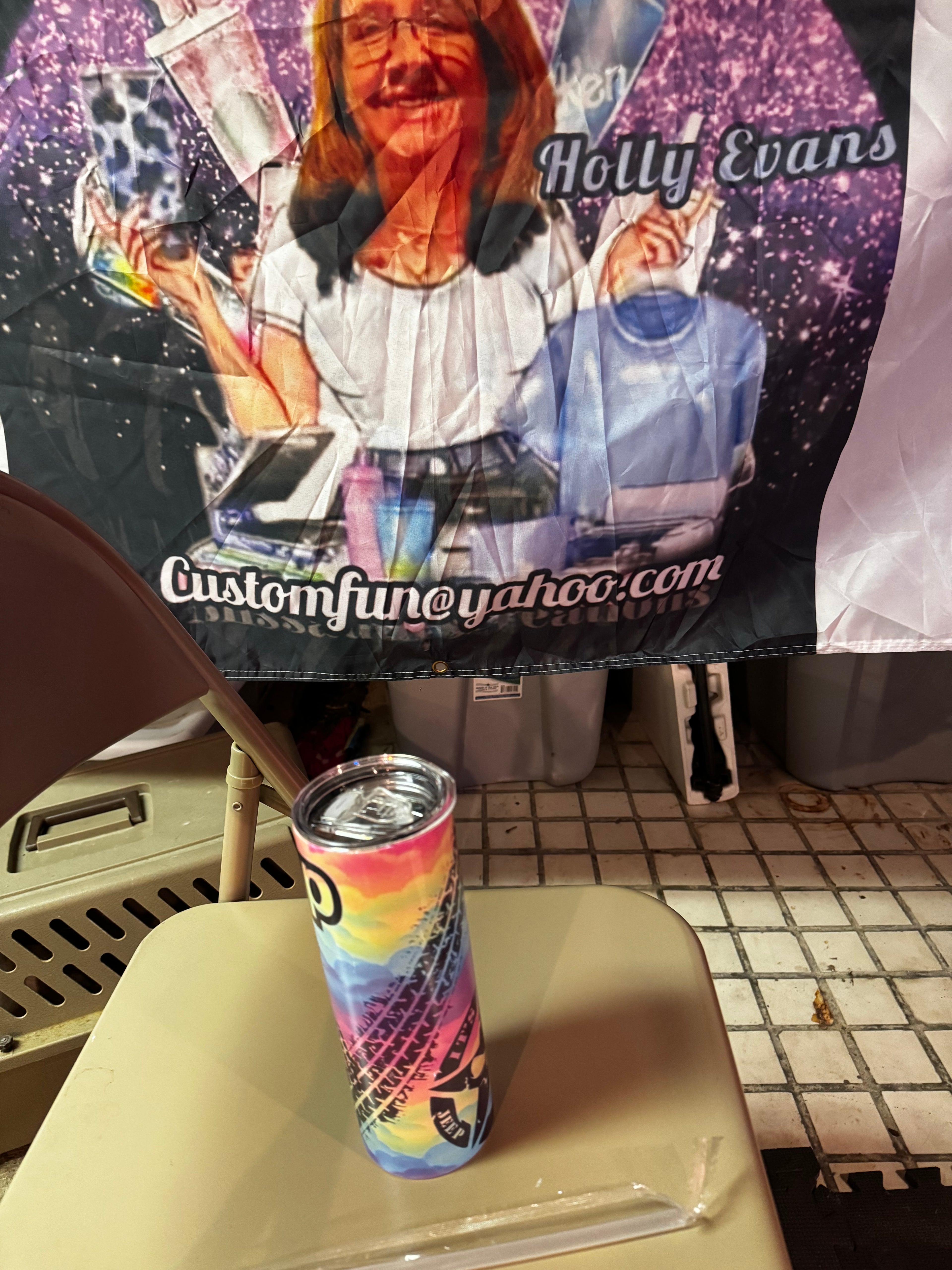 20 oz Neon Jeep Skinny Sublimation Tumbler