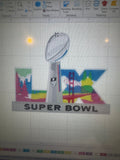 5.5  X  4.5 Inch Super Bowl Sixty Embroidered Patch Iron On Free Tracking!