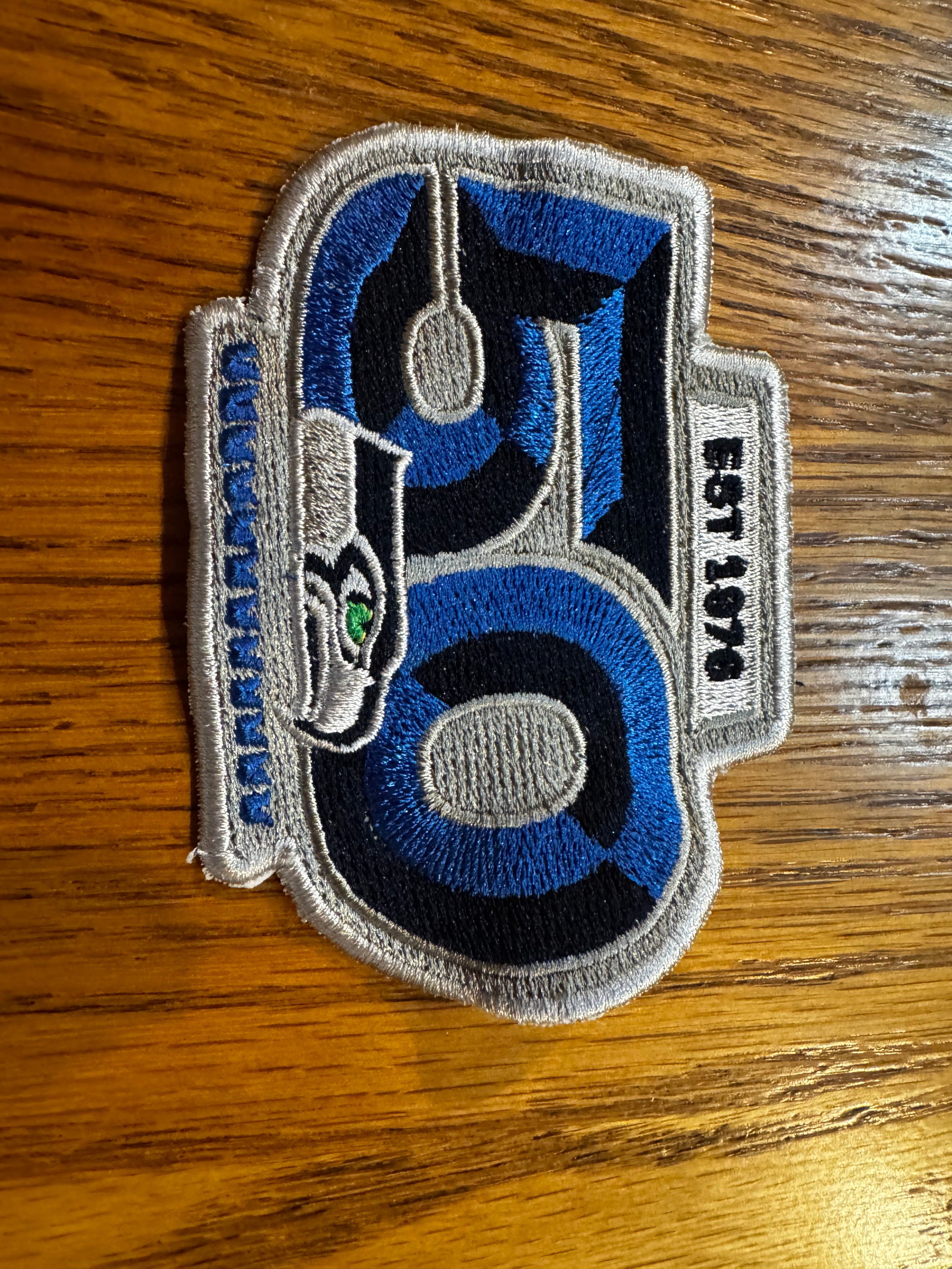 4x4 In Seattle Seahawks 50th Anniversary Iron On Patch Embroidered