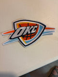 6 X 3 In THUNDER OKC BASKETBALL EMBROIDERED IRON ON PATCH 2026