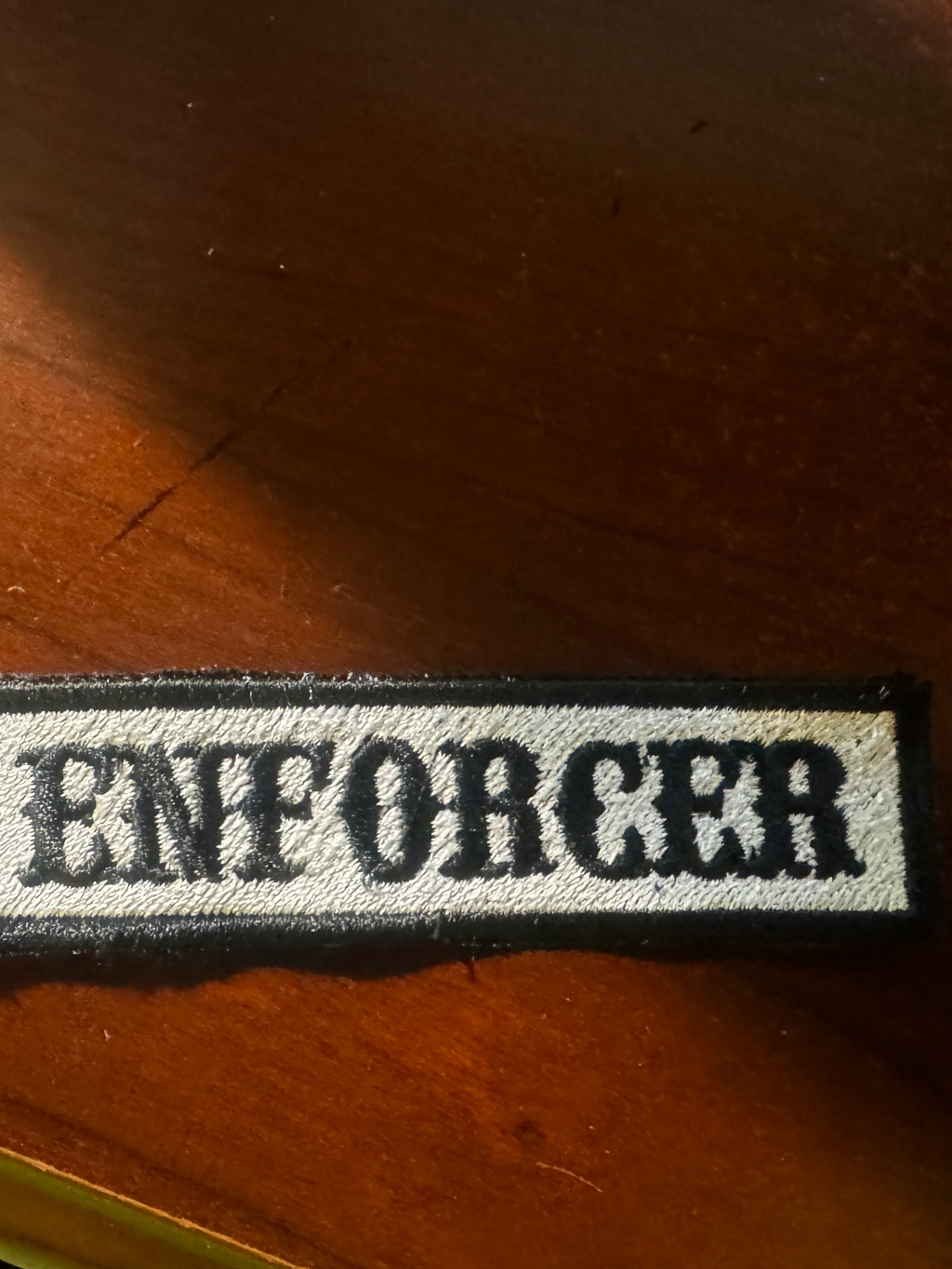 SOA “Enforcer” Sew On Or Iron  on biker vest patches