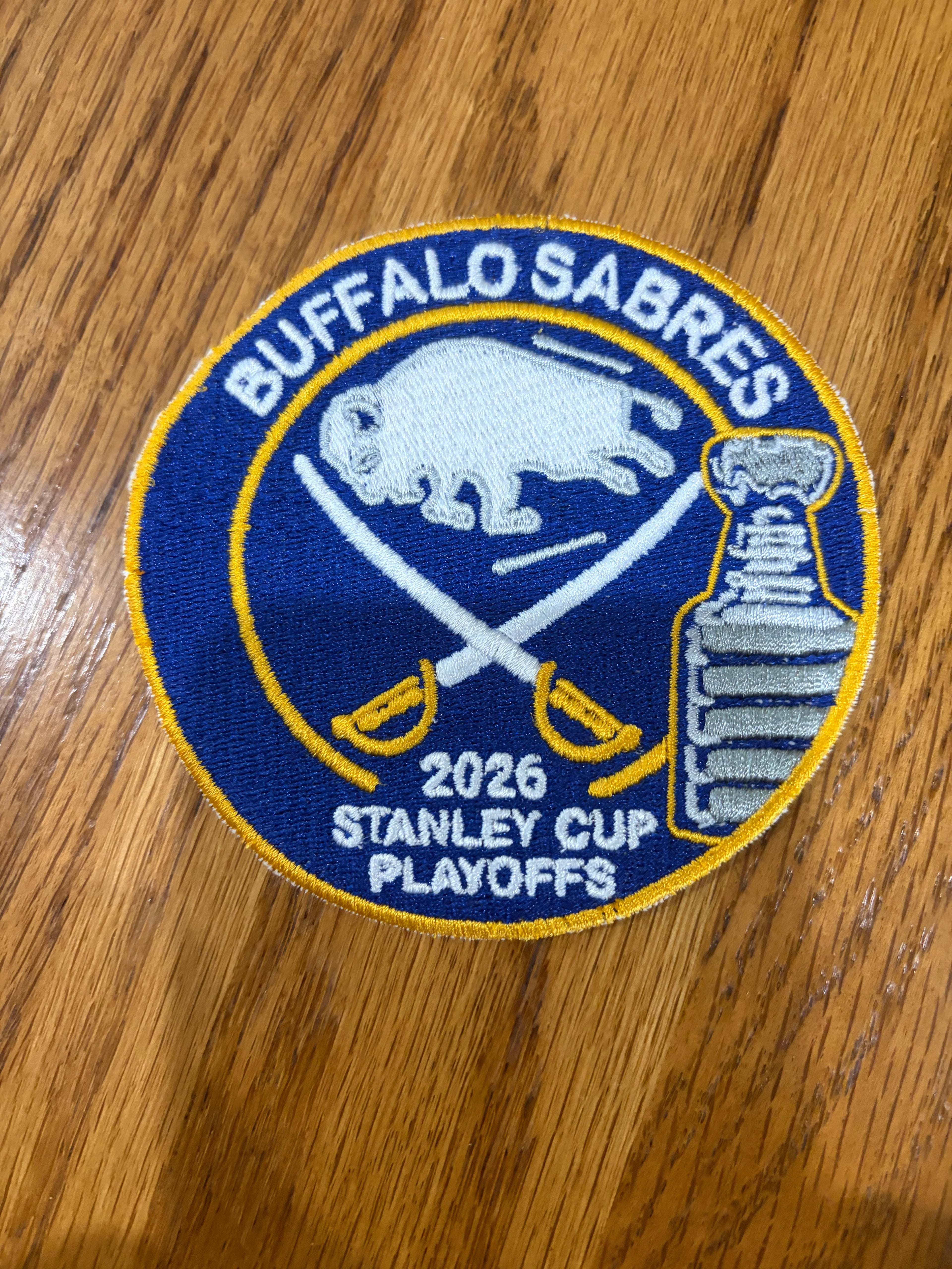 4x4 Buffalo Sabres 2026 Stanley Cup Playoffs Embroidered Iron On Patch Custom