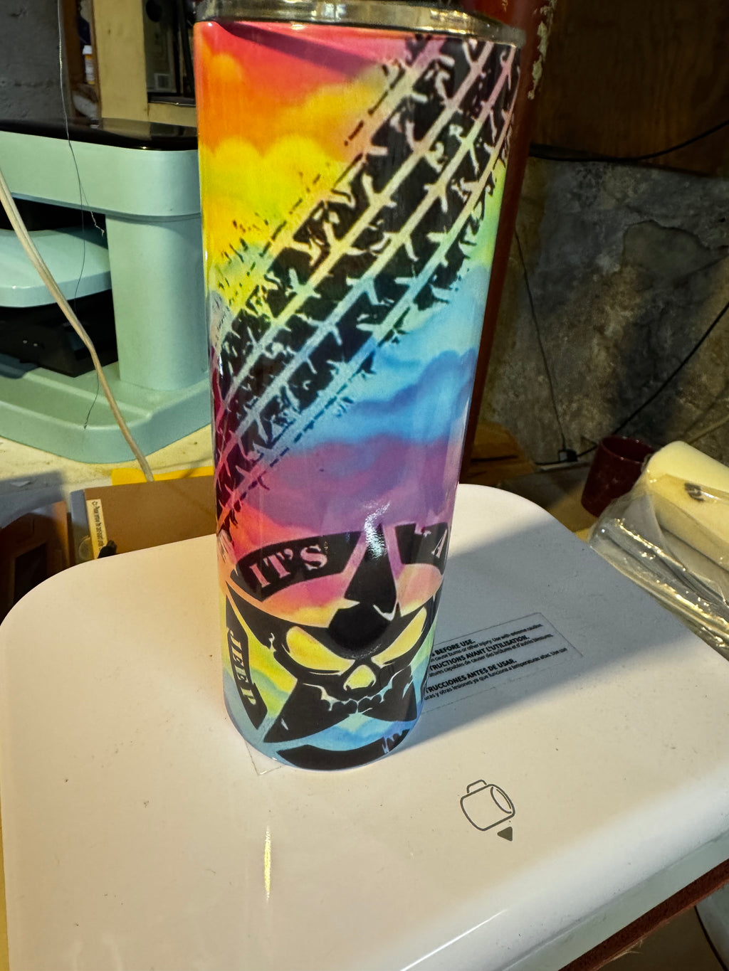 20 oz Neon Jeep Skinny Sublimation Tumbler