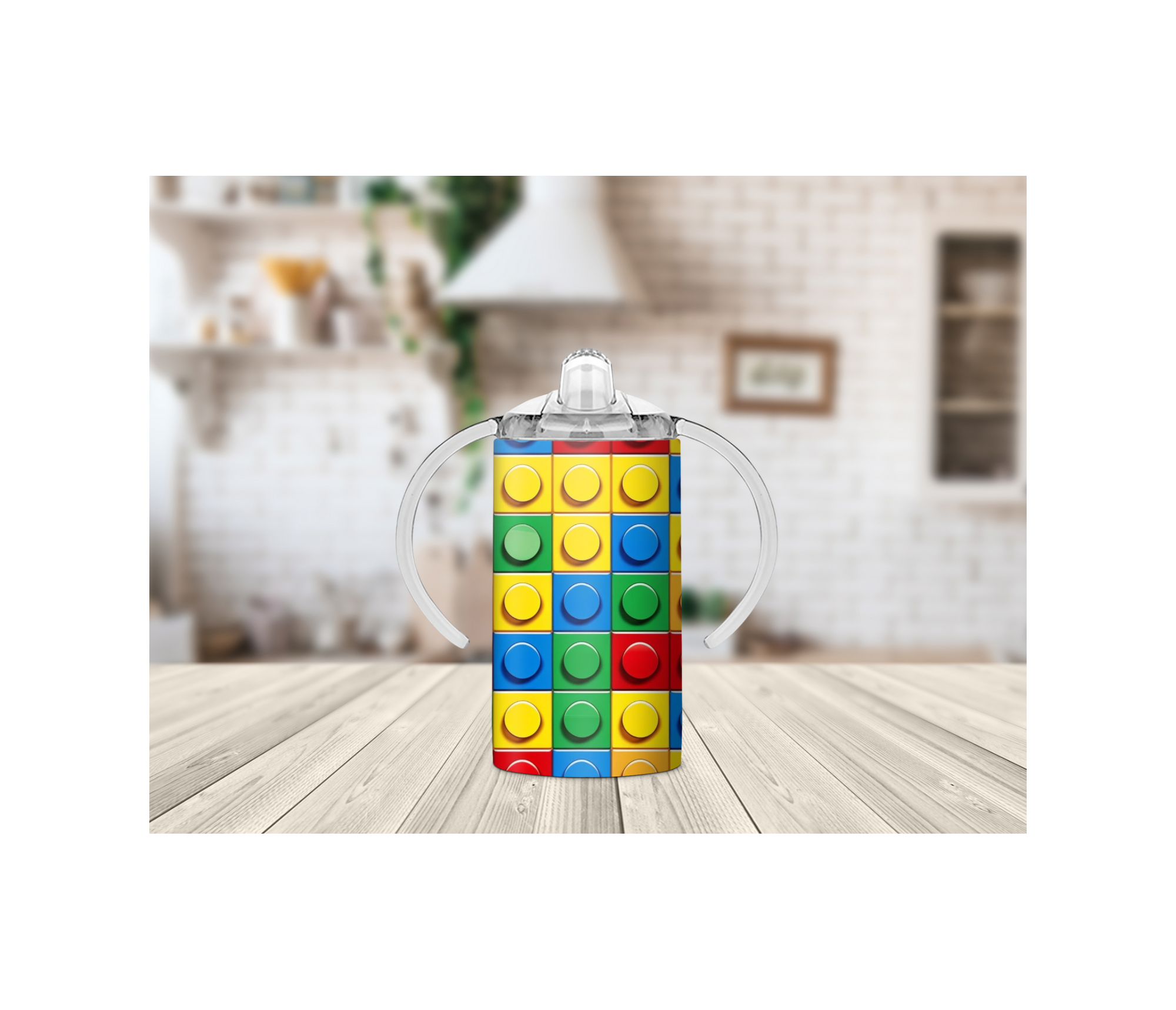 Sublimation Sippy Cup Lego With Handles 12 Oz Straight Tumblers