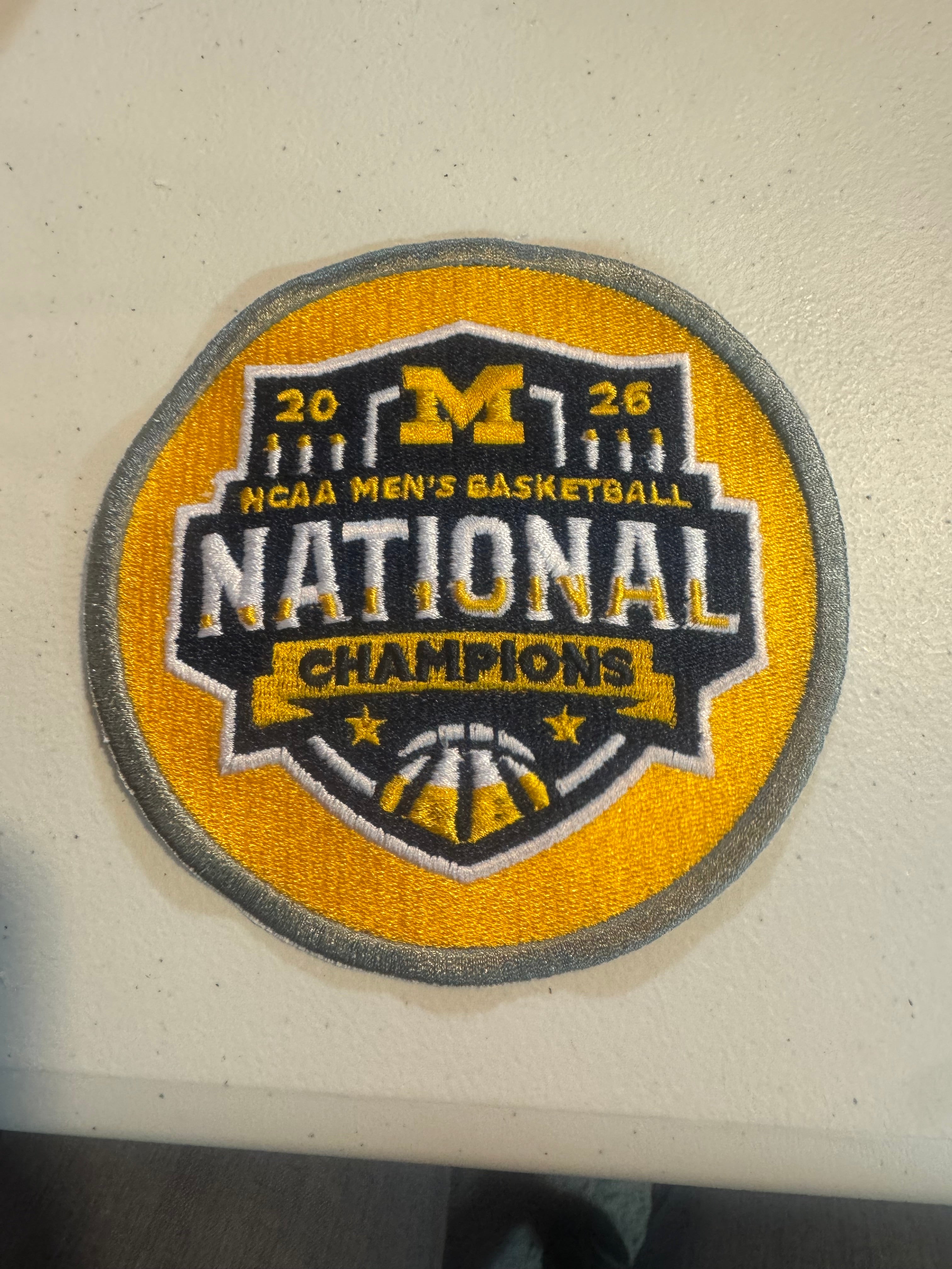 5x5 Oval 2026 NCAA Men’s Basket National Champion Embroidered Iron On Patch