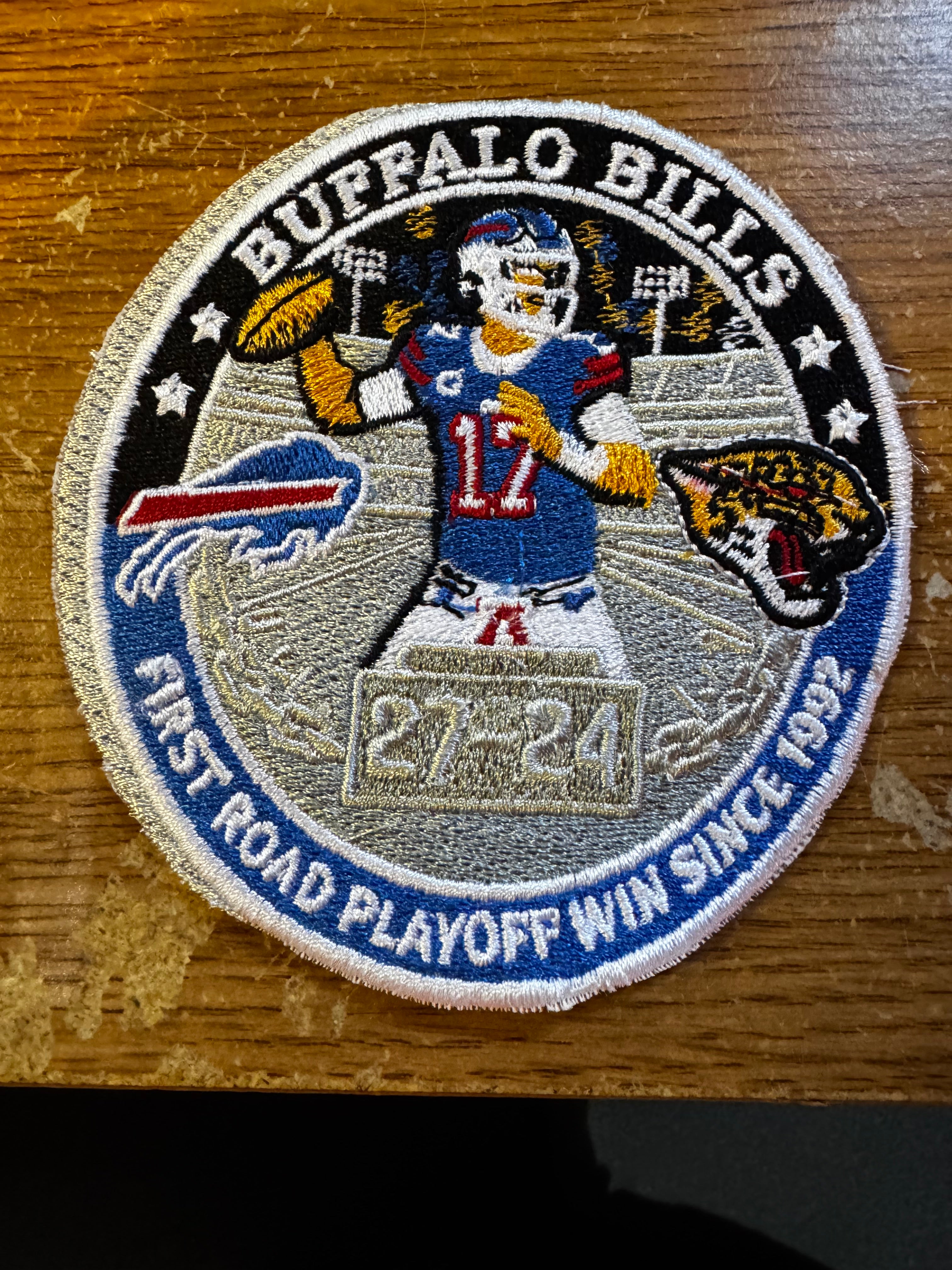 4x4 Buffalo First Road Playoff Win Since 92 Iron On Embroidered Patch