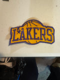 5x3 In. Los Angeles Lakers Embroidered Iron On Patch