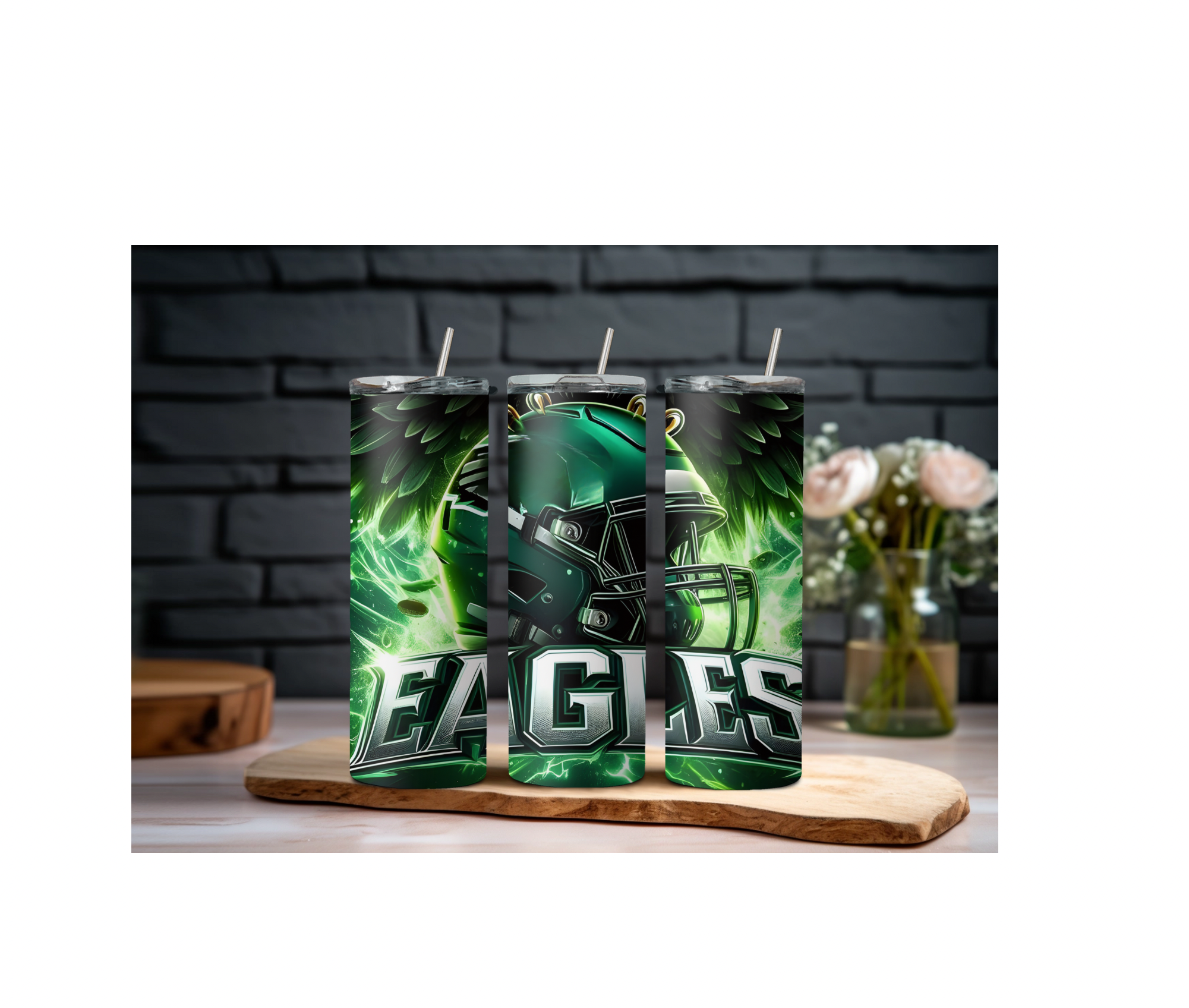 Philadelphia Eagles 20 oz Skinny Tumbler Sublimation Football