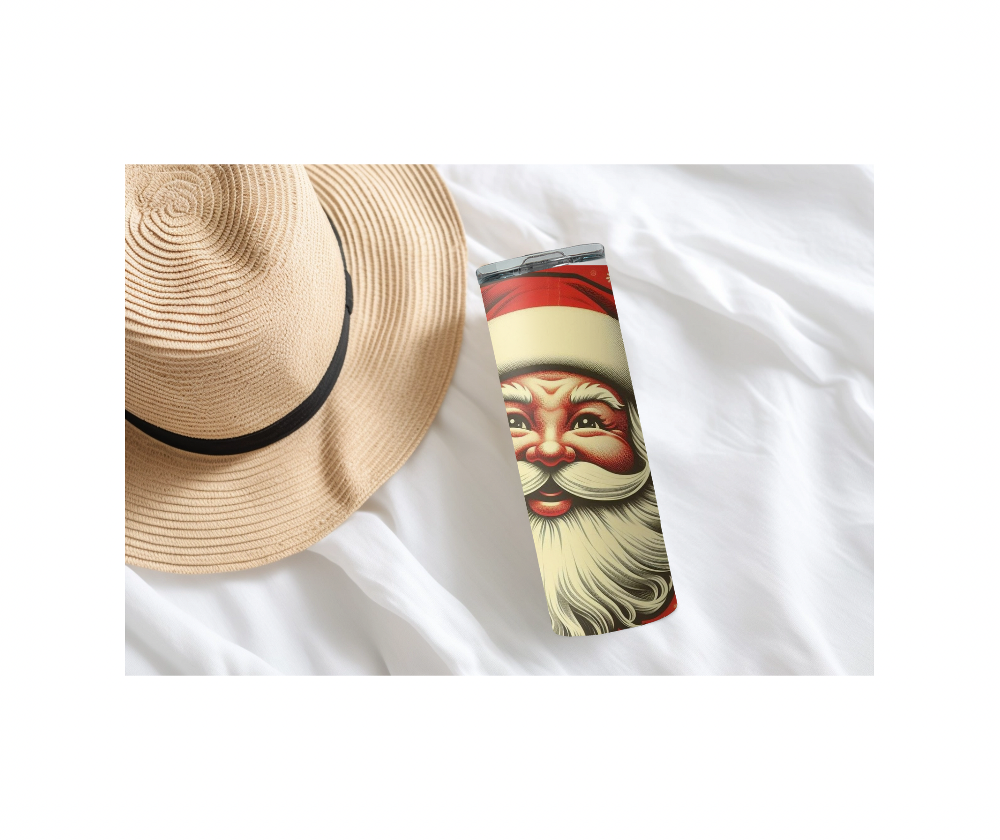20 oz Santa Clause Skinny Sublimation Skinny Tumbler