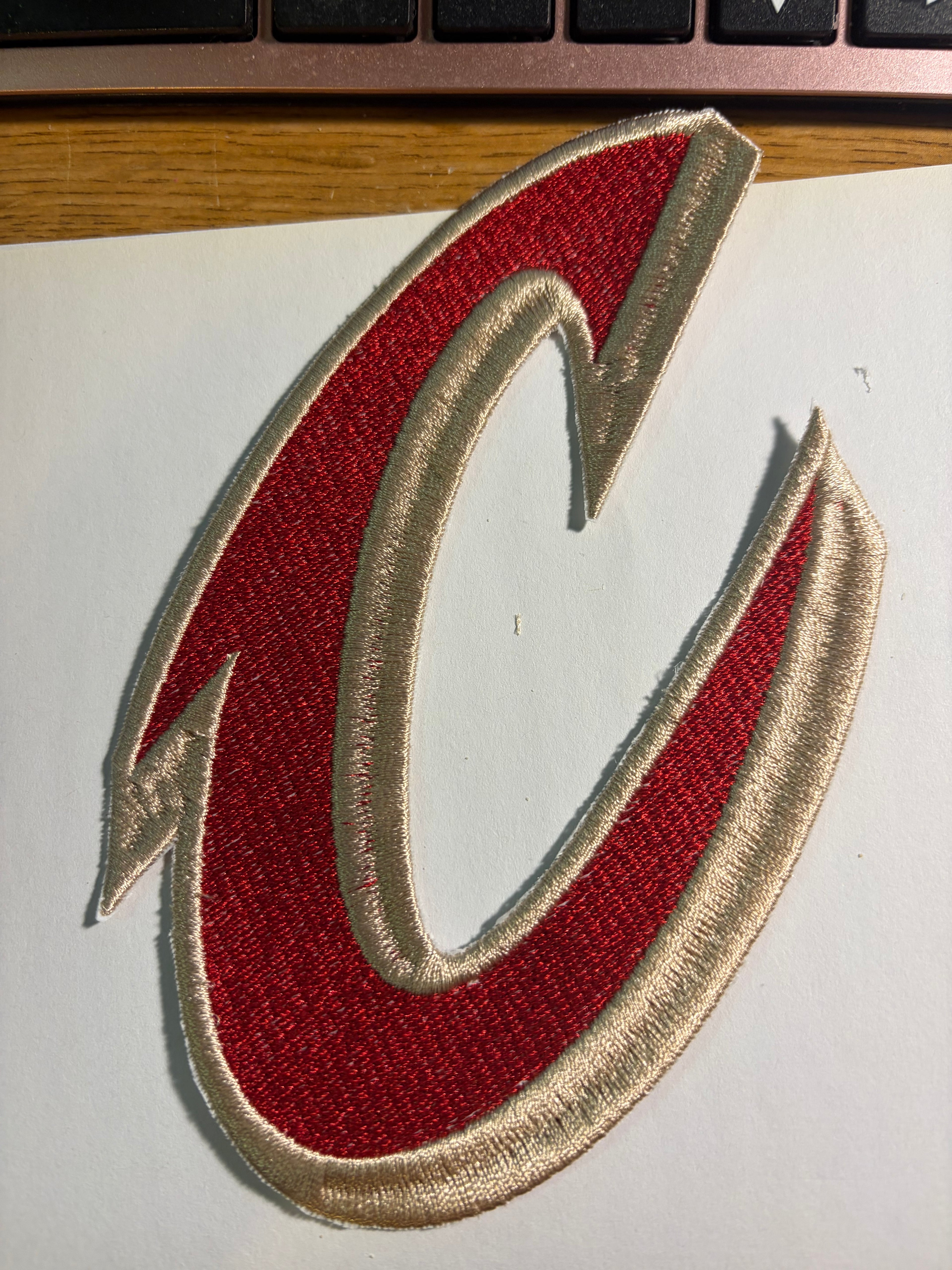6 X 3 1/2 In Cleveland Cavaliers Embroidered Iron On Patch