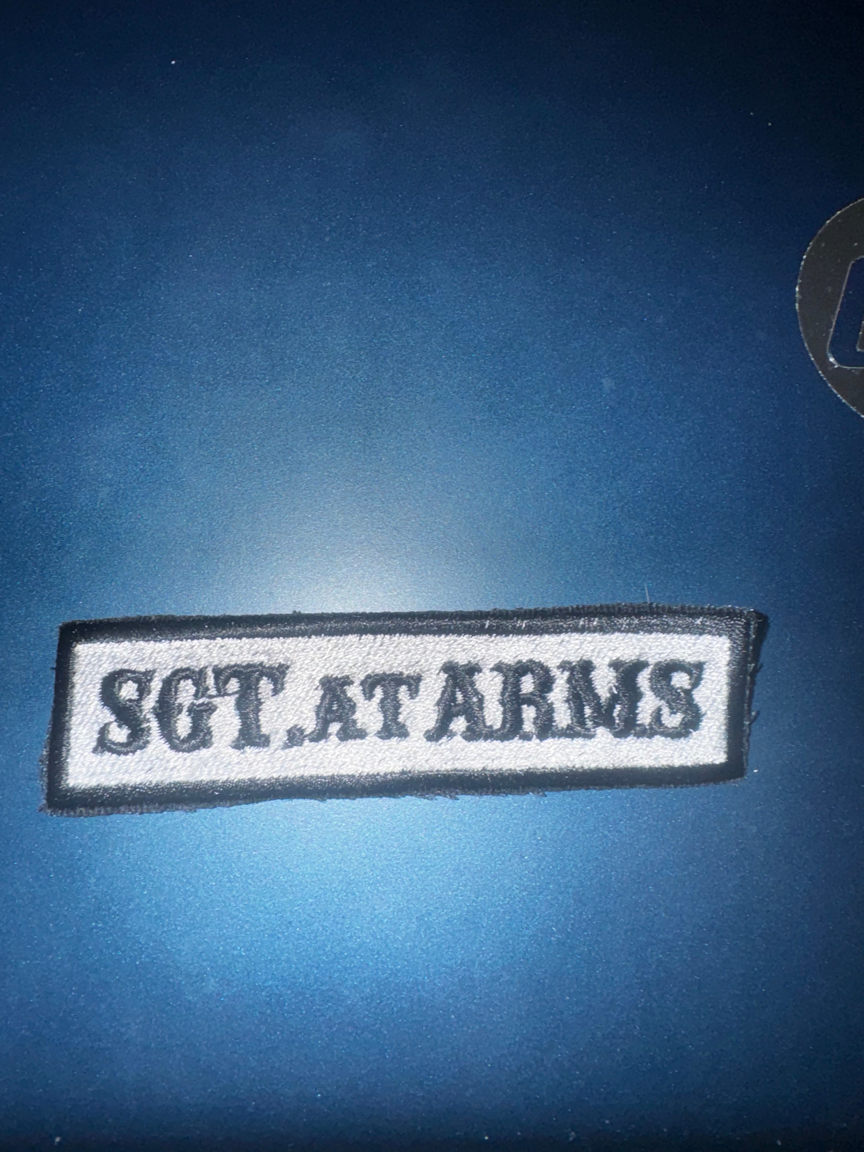 "SGT AT ARMS" BIKER MOTORCYCLE VEST JACKET PATCH